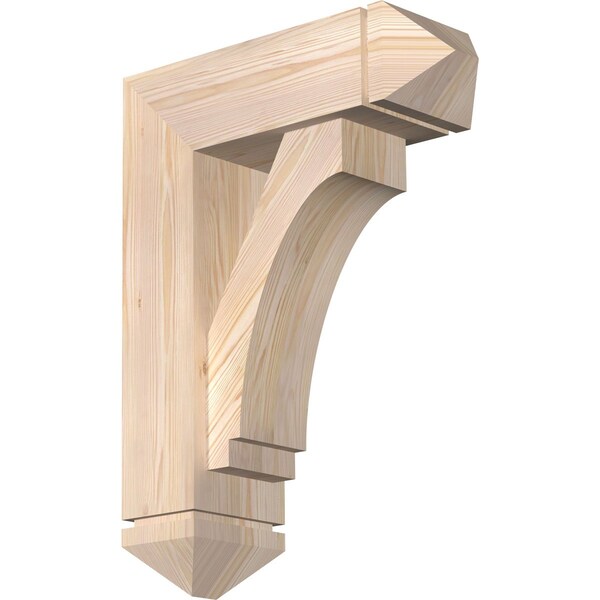 Ekena Millwork Imperial Arts and Crafts Smooth Bracket w/ Offset Brace, Douglas Fir, 7 1/2"W x 22"D x 30"H BKT0806X22X30IMP03SDF - main
